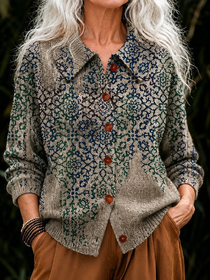 Chemise en Maille à Carreaux pour Femme